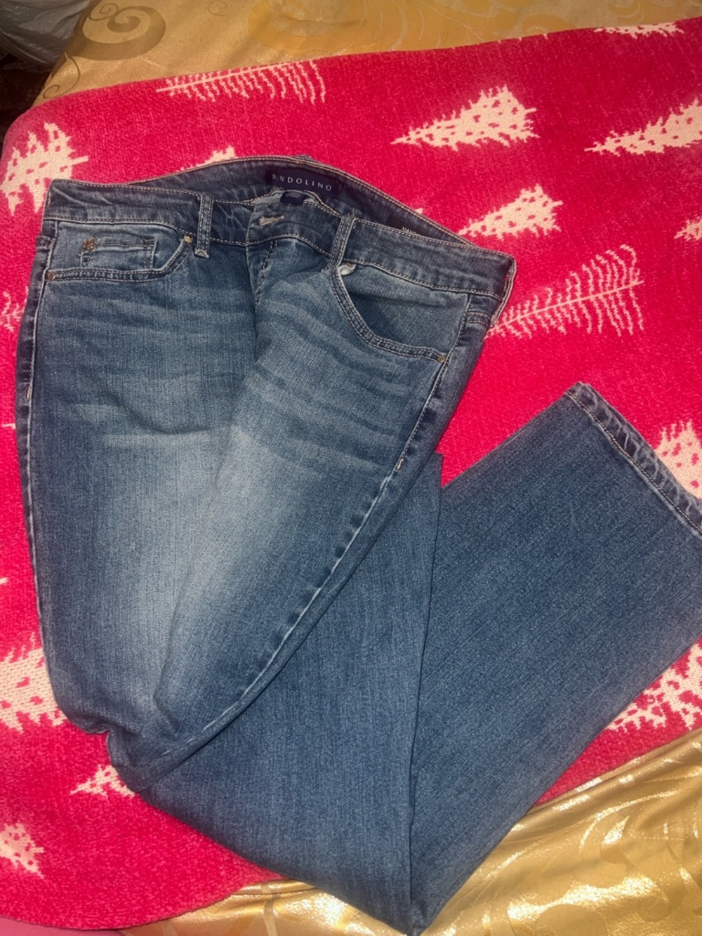 Bandolino Straight Leg Jeans in Blue Wash Size 16S